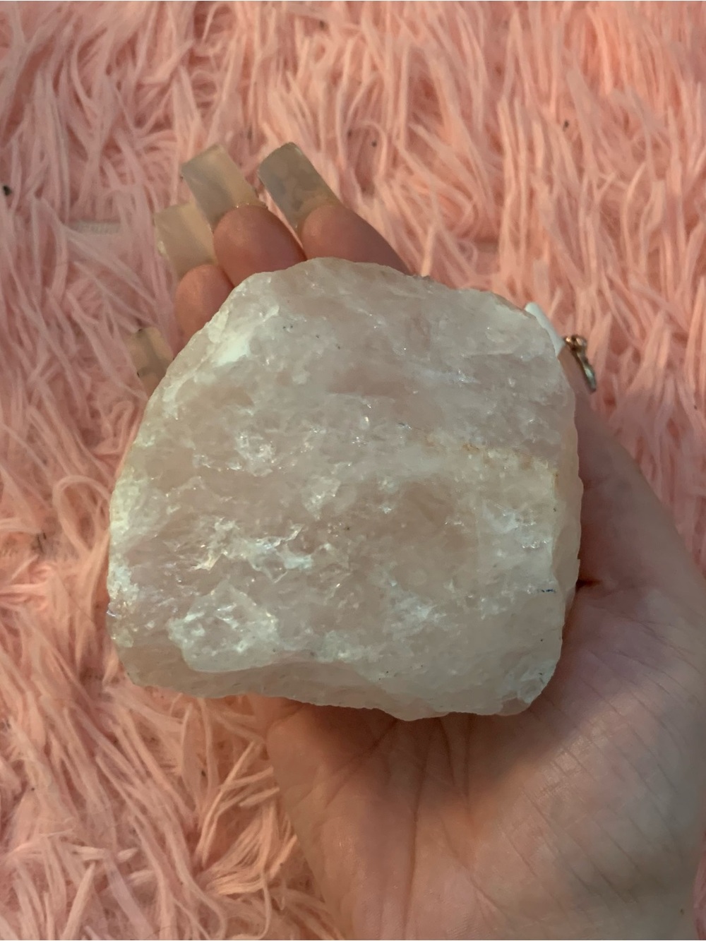 Raw rose quartz Crystal